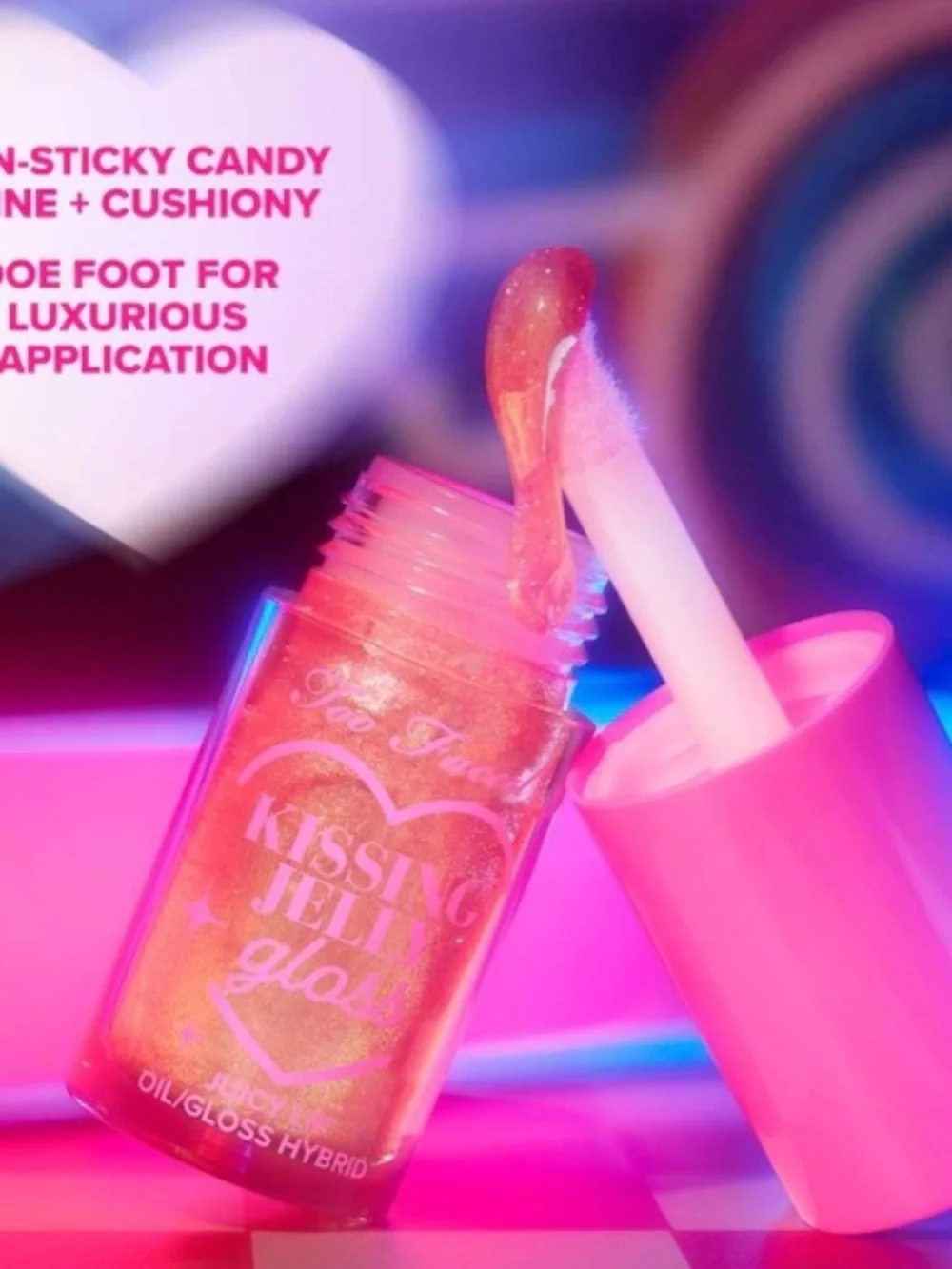 Too Faced Kissing Jelly Gloss - Pina Colada Or Green Apple
